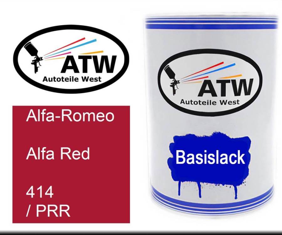 Alfa-Romeo, Alfa Red, 414 / PRR: 500ml Lackdose, von ATW Autoteile West.